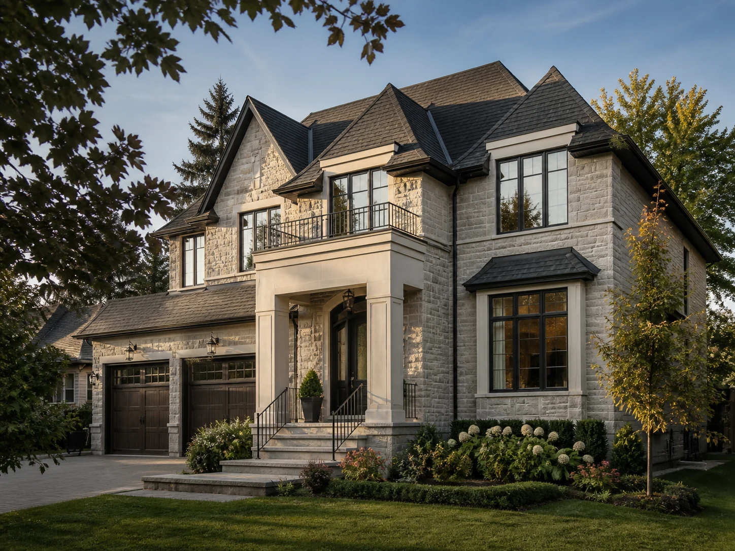 Illustrative custom home exterior in Ontario